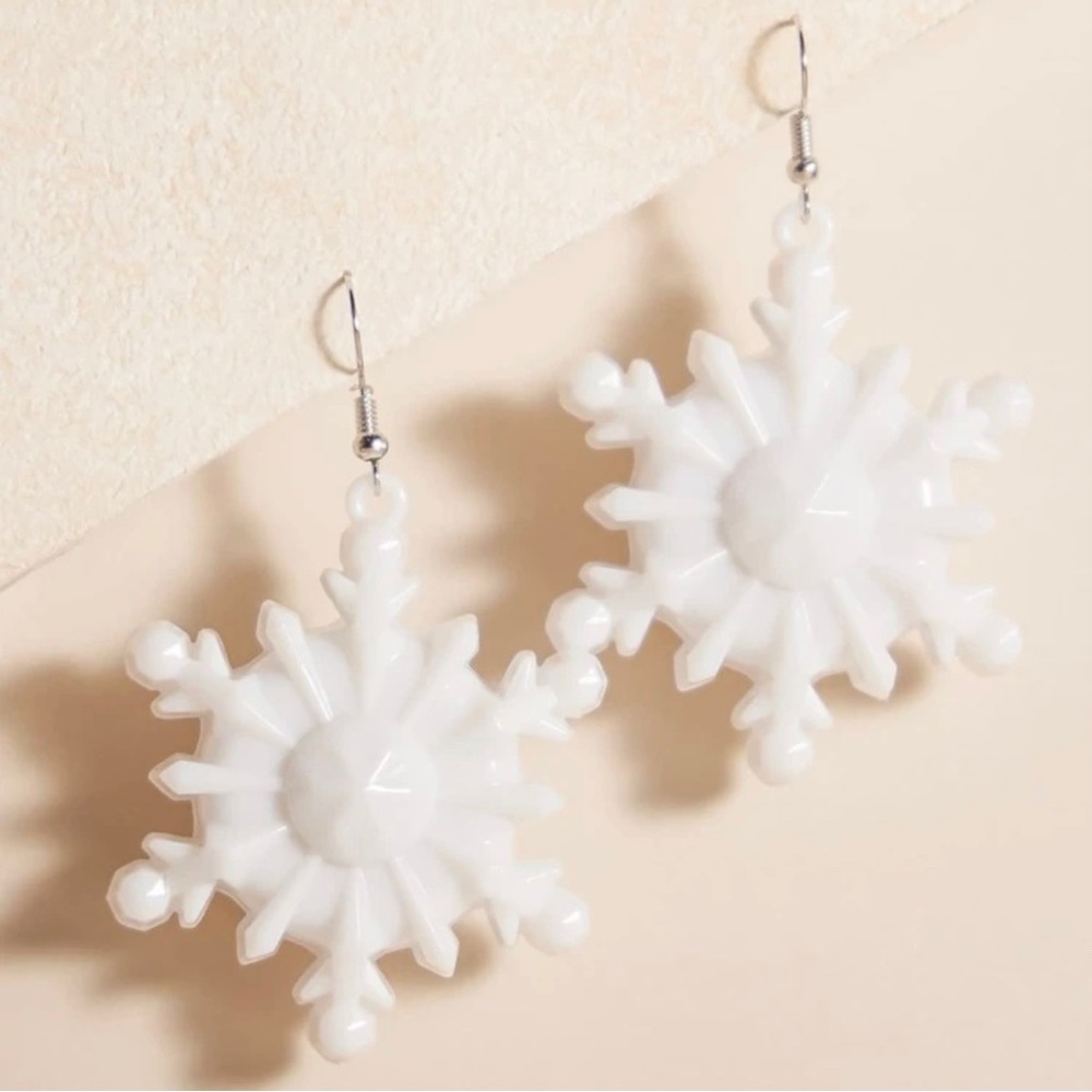 LED Snowflake Earrings - Picture 2 of 5